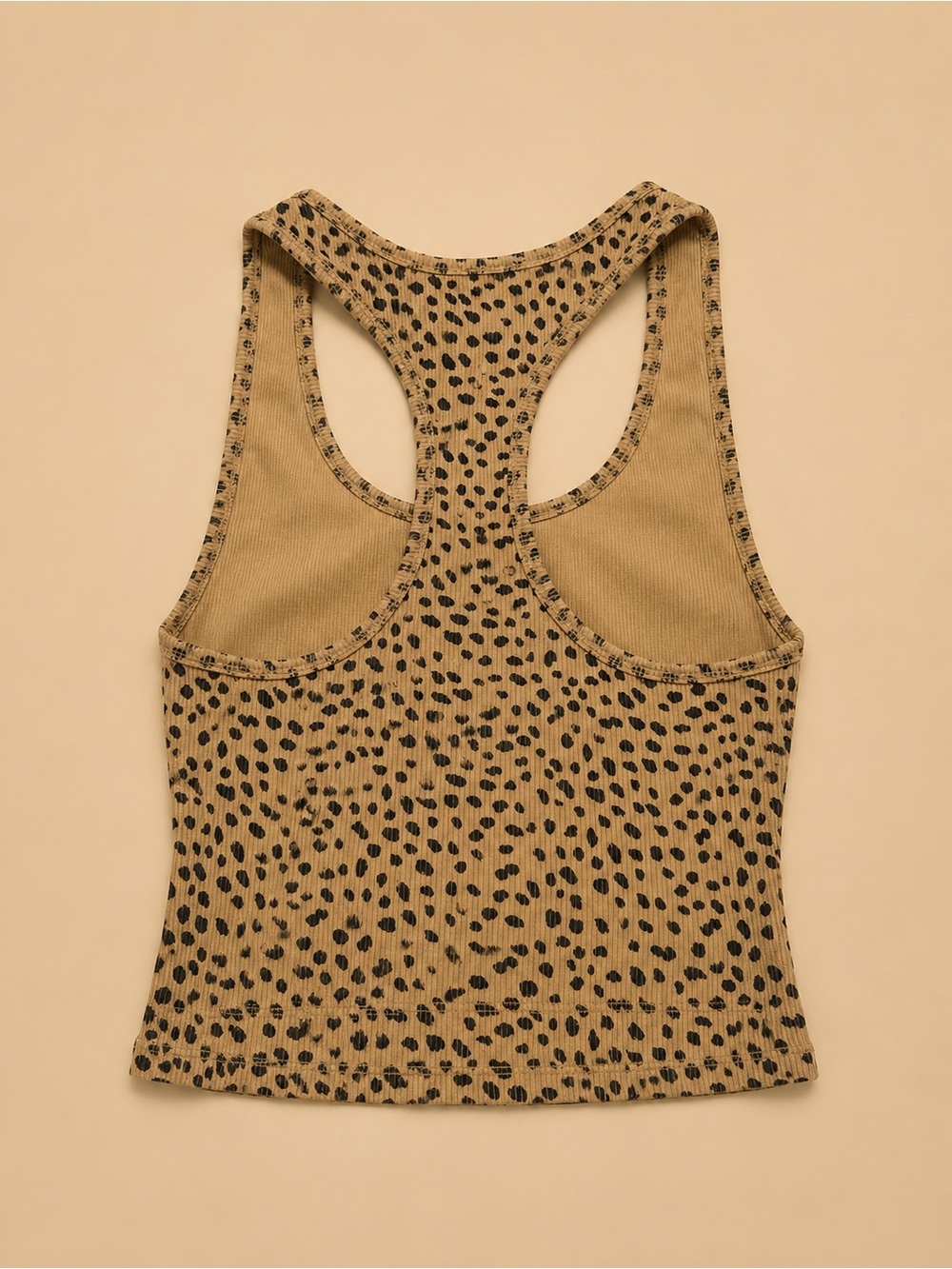 Forever 21 Leopard Print Ribbed Racerback Tank Top - Picture 2 of 5